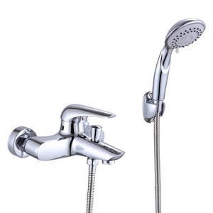 Kinglions shower system single handled faucet shower chrome bathroom faucet ceramic valve core shower bathroom set bathroom