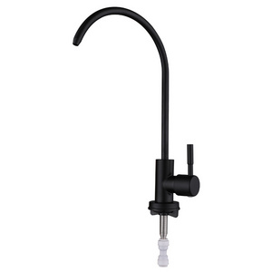 Stainless Steel Matte Black Water Purifier Faucet for Drinking Water 1/2" 1/4"  Ro Water Faucet Filtration Faucet System