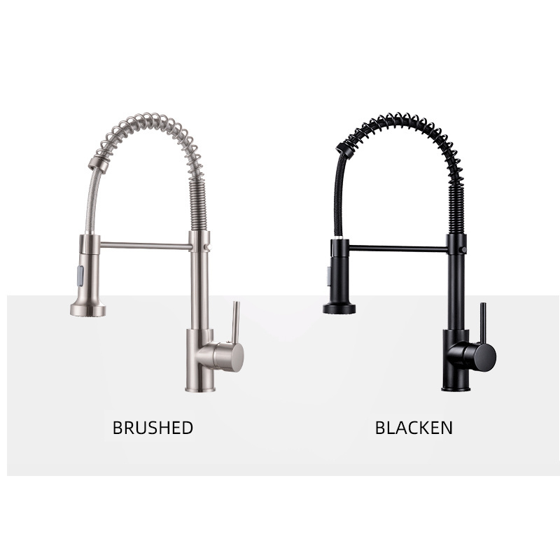 Kitchen Faucets with Pull out Industrial Spring grifo de la cocinae Stainless Steel Kitchen sink tap faucet