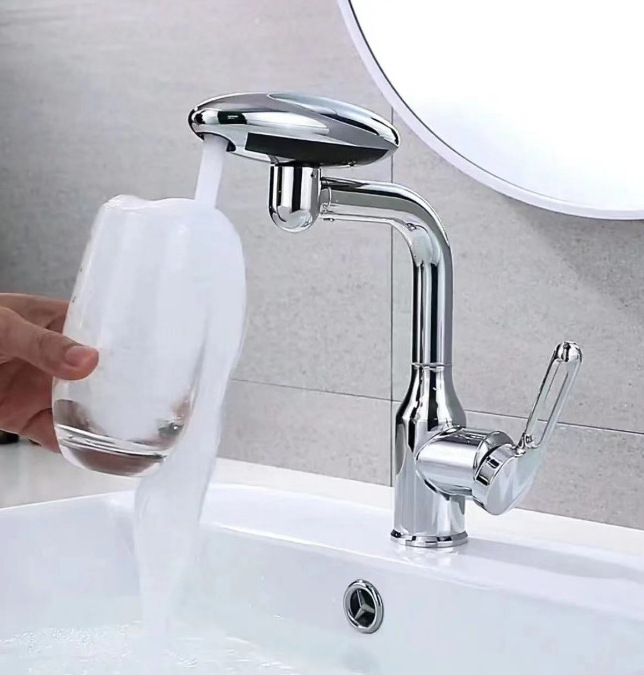 Latest Bathroom Sink Faucet Deck Mounted Hot and Cold Taps Dual Mode Waterfall Faucet Universal Mixer Faucet