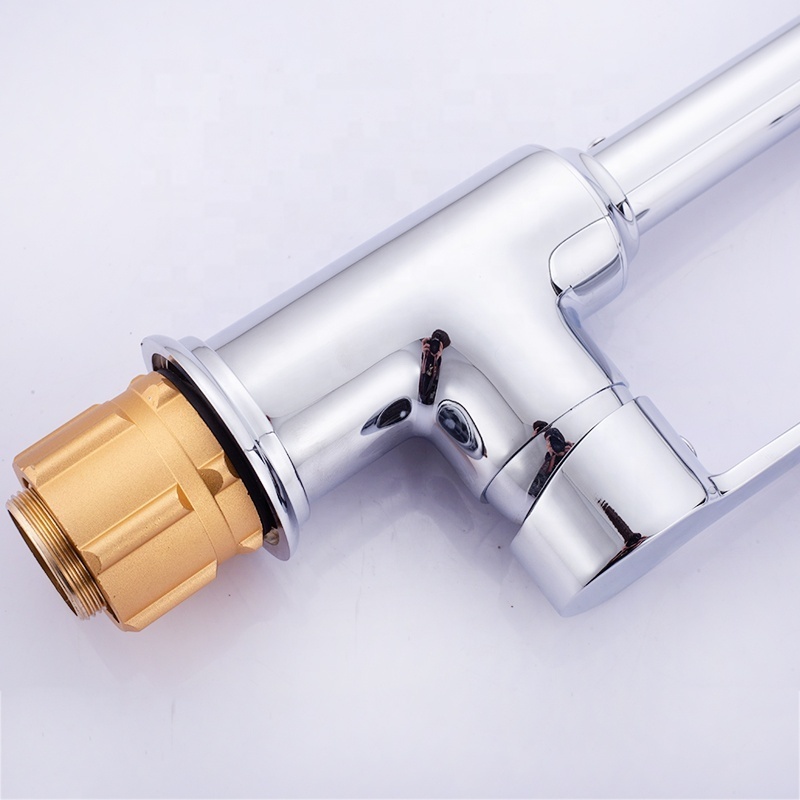 Kinglions 360 Rotating Water Wash Spout Taps Single Hole Chrome Brass Kitchen Mixer Faucet For Sink