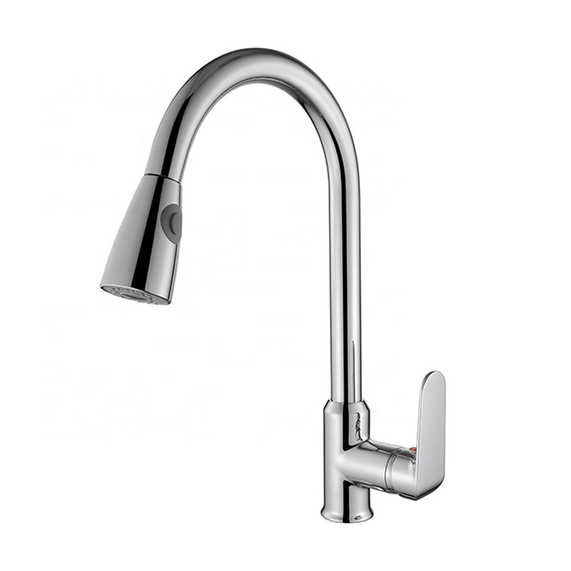 Promotional Fast Delivery 2 Mode Brass Kitchen Faucet With Pull Down Spray For Sink