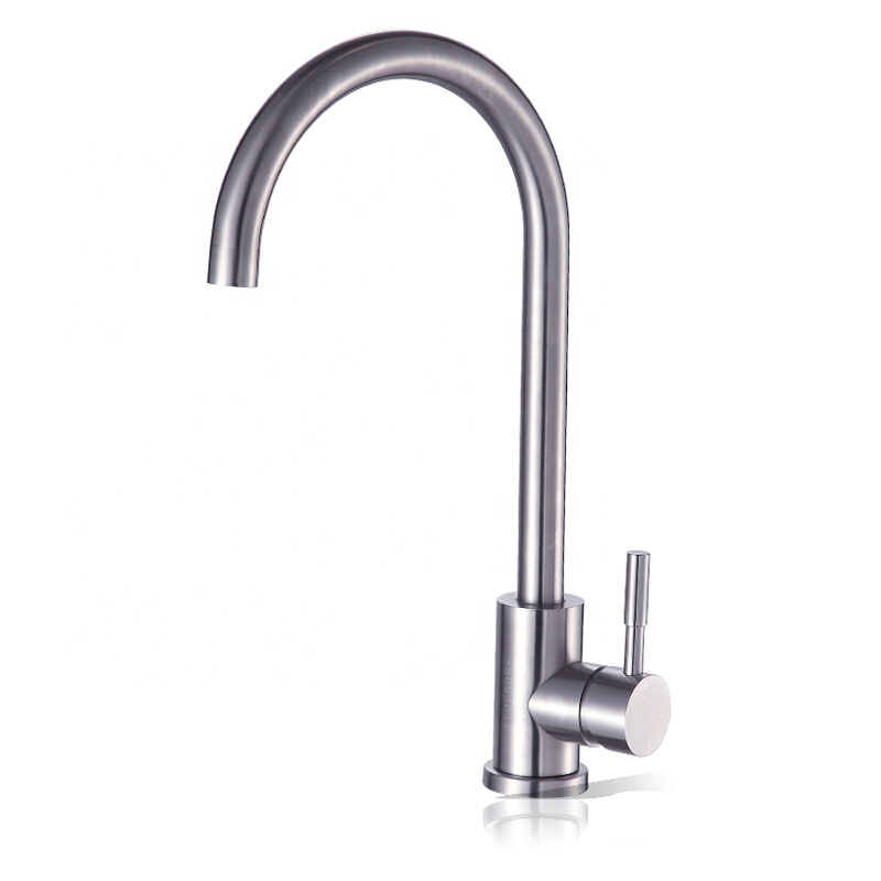 KINGLIONS Factory Price 304  Inox Fauset grifo Taps Brushed Stainless Steel Kitchen Sink Faucet