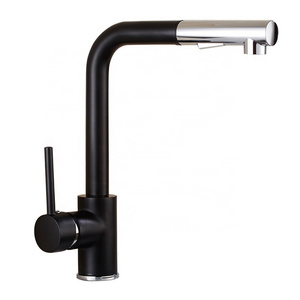 Single Handle High Arc Black Kitchen Sink  Pull Down Water Faucet