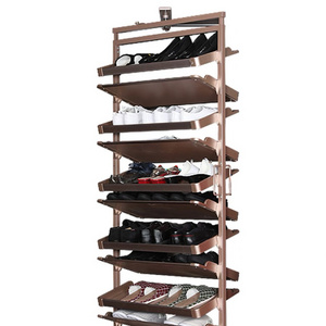 Aluminum High Quality Rotating Shoes Racks Display 180 Degrees Shoes  Organizer Storage