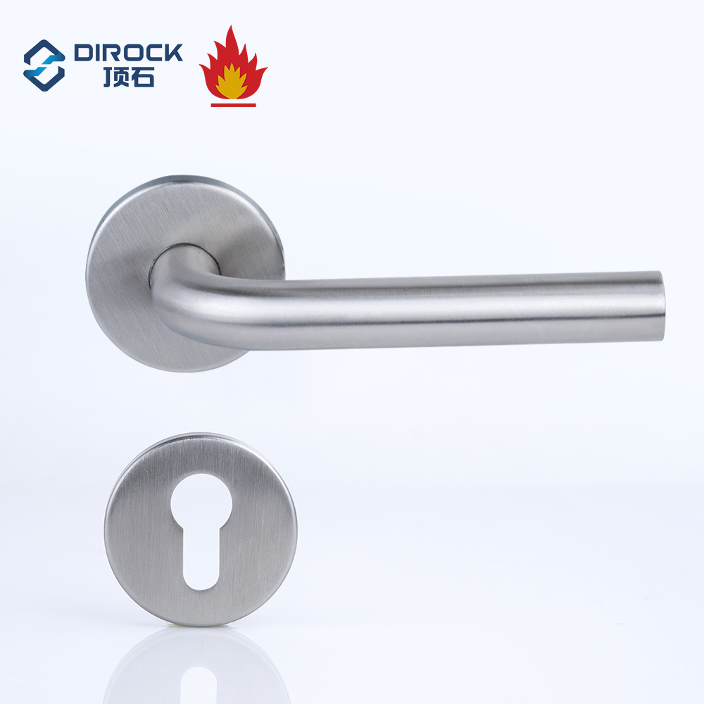 Rosette Lever Door Handle Main Door Handle set Stainless Steel spring loaded Lever Handle with escutcheon + lock cover