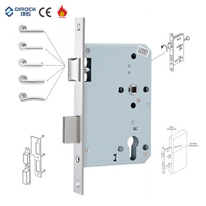 CE Certification EN12209 DIN18251 8072Z Fire Rated European Mortise Lock 80mm Backset