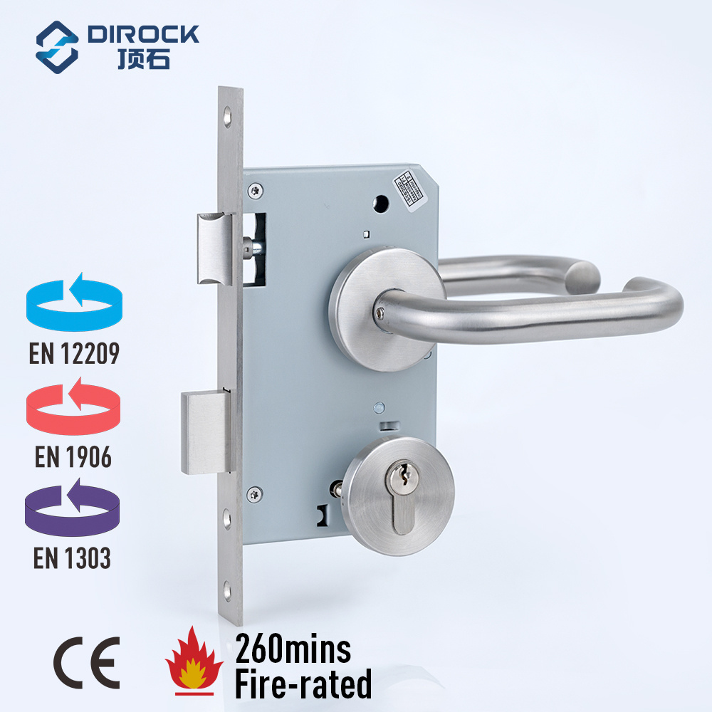 Commercial 70mm backset ironmongery sash lock 7072Z mortise lock body with CE certificate anti fire lock for life safety