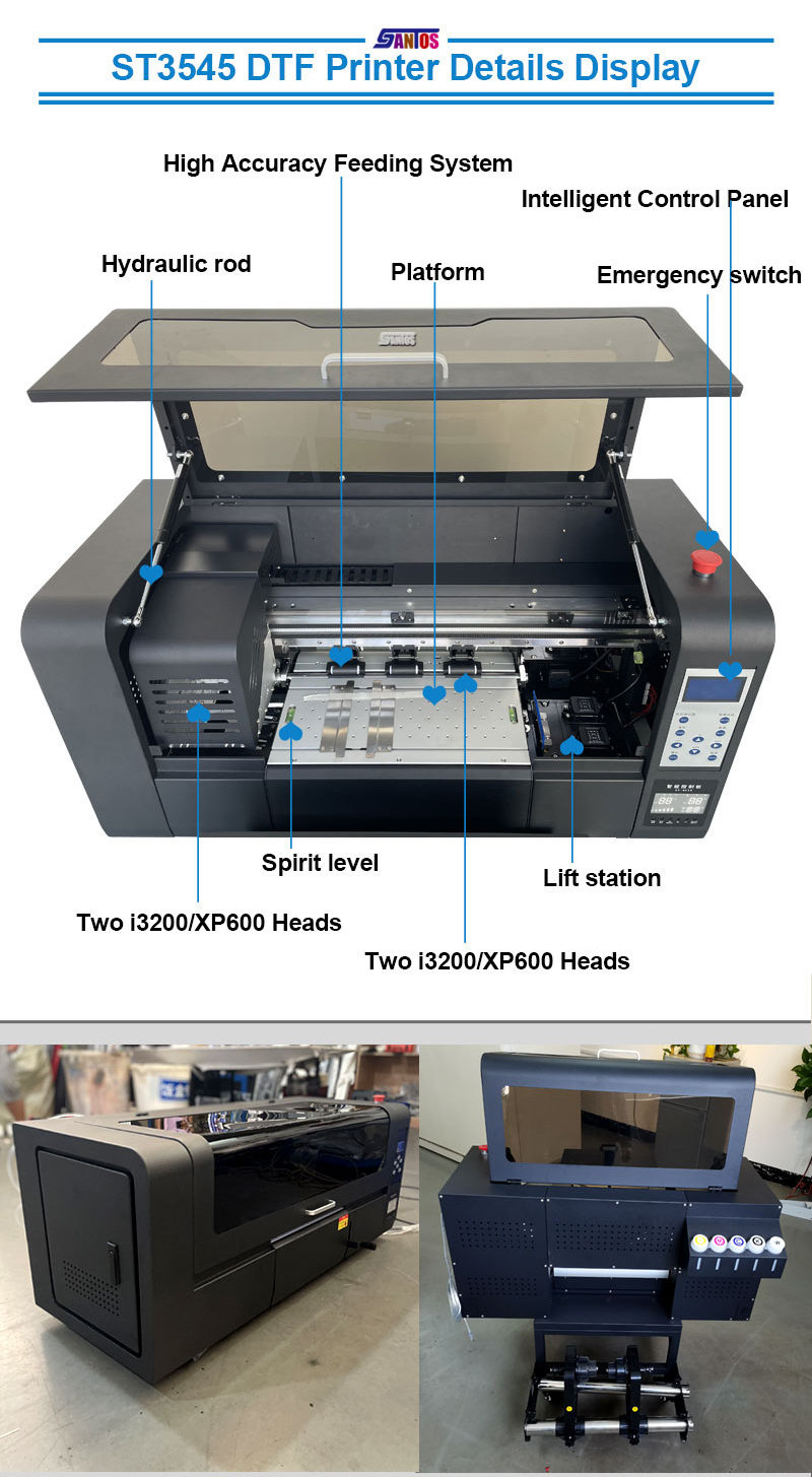 Dtf Printer 30Cm Epson Xp600 Printhead 33Cm Dtf Printing For Tshirt Clothes Directly Transfer Film A3 Dtf Printer