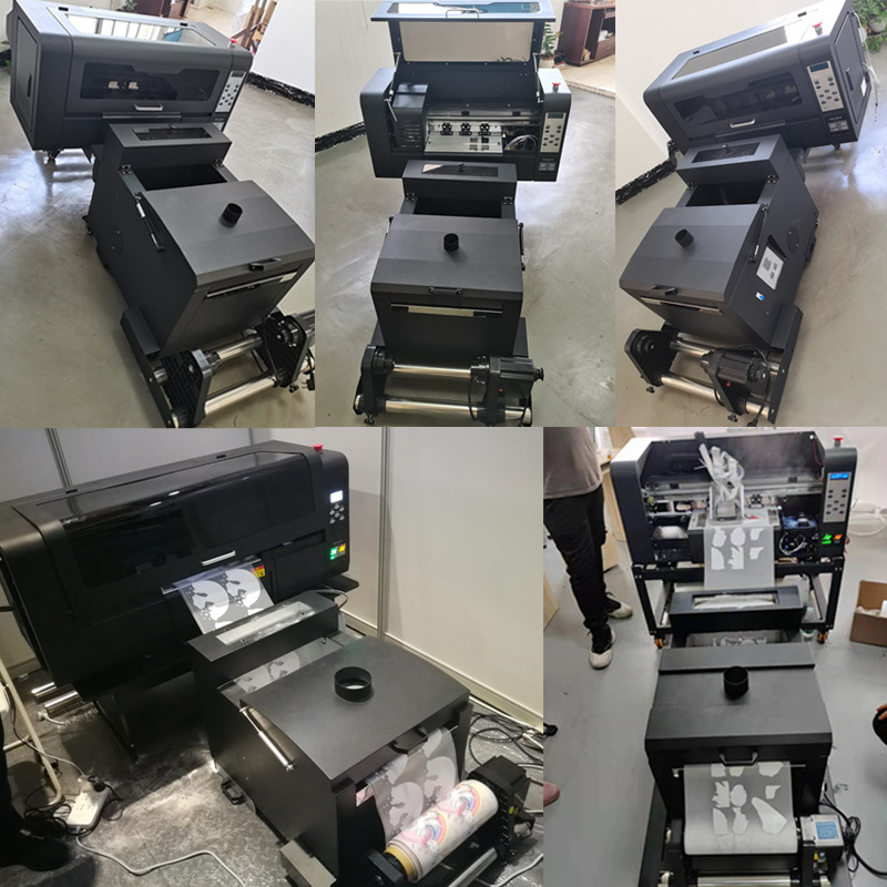 A3 A4 Powder Transfer CMYK Automatic Garment Advertisement Machine Professional Stickers XP600 DTF Printer Machine