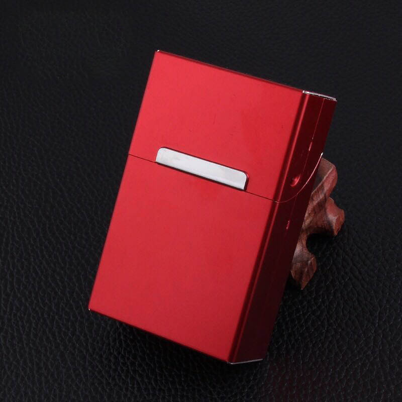 Fashionable Square Modular Design Aluminum Alloy  Cigarette Lighter Case with 20pcs Capacity