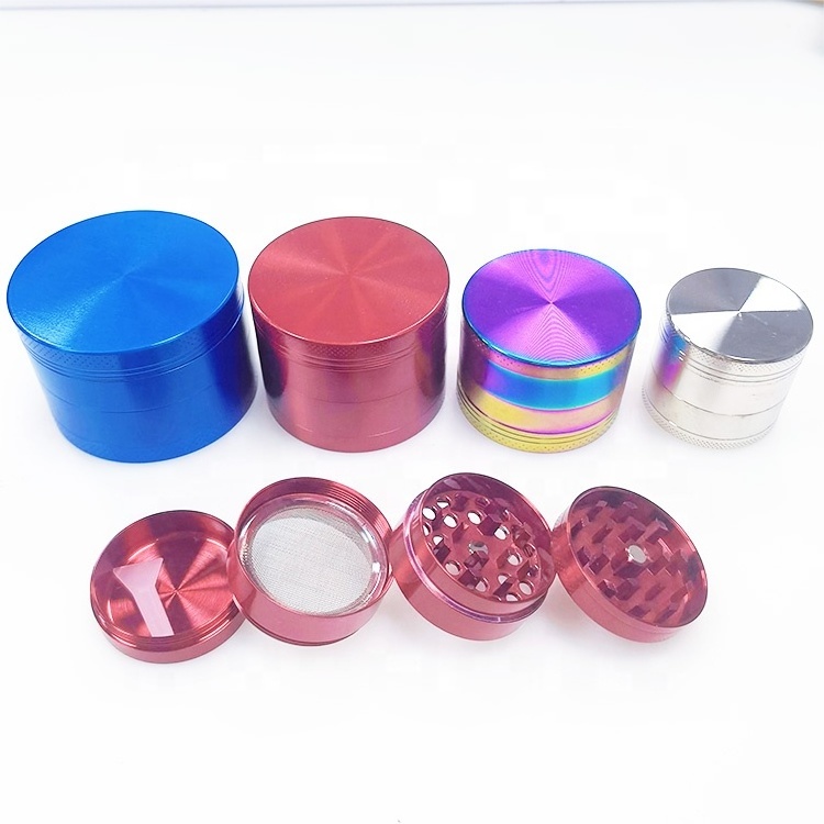 2023 Best Grinder Custom Logo Zinc Alloy 50Mm 4 Layer Metal Grinders Dry Herb Herbal Tobacco Crusher