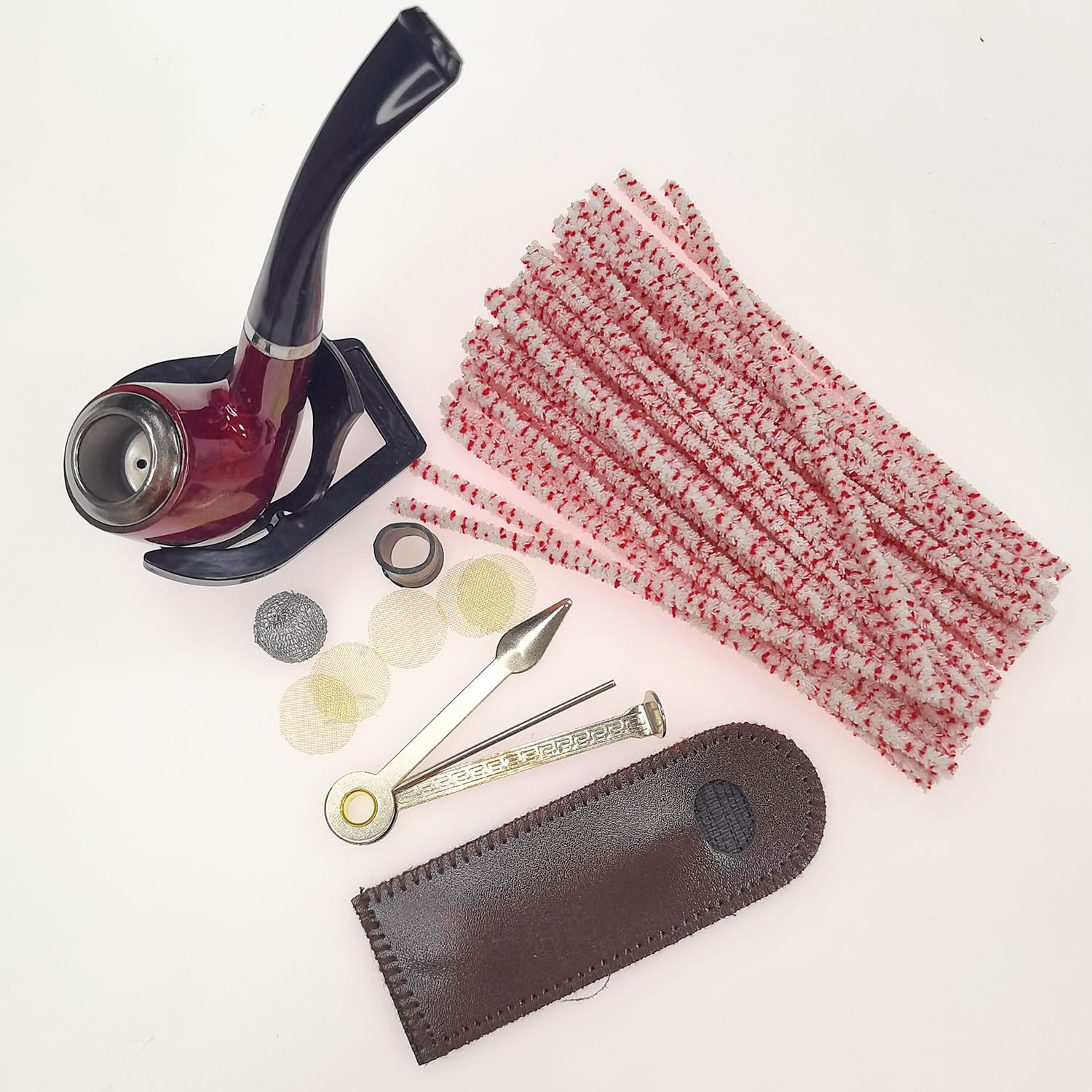 Smoking Pipe Accessories tobacco Pipe Kit with  Scraper Cleaners Holder and Other Tobacco Pipe Accessories