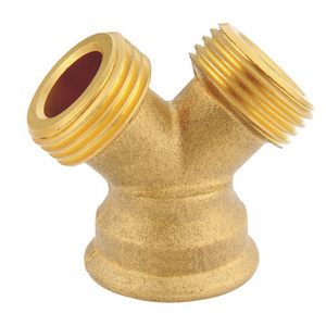 GJ620707-01 3/4" Garden Hose Wye Compression Adapter Gas brass nipple  faucet connector forged fitting