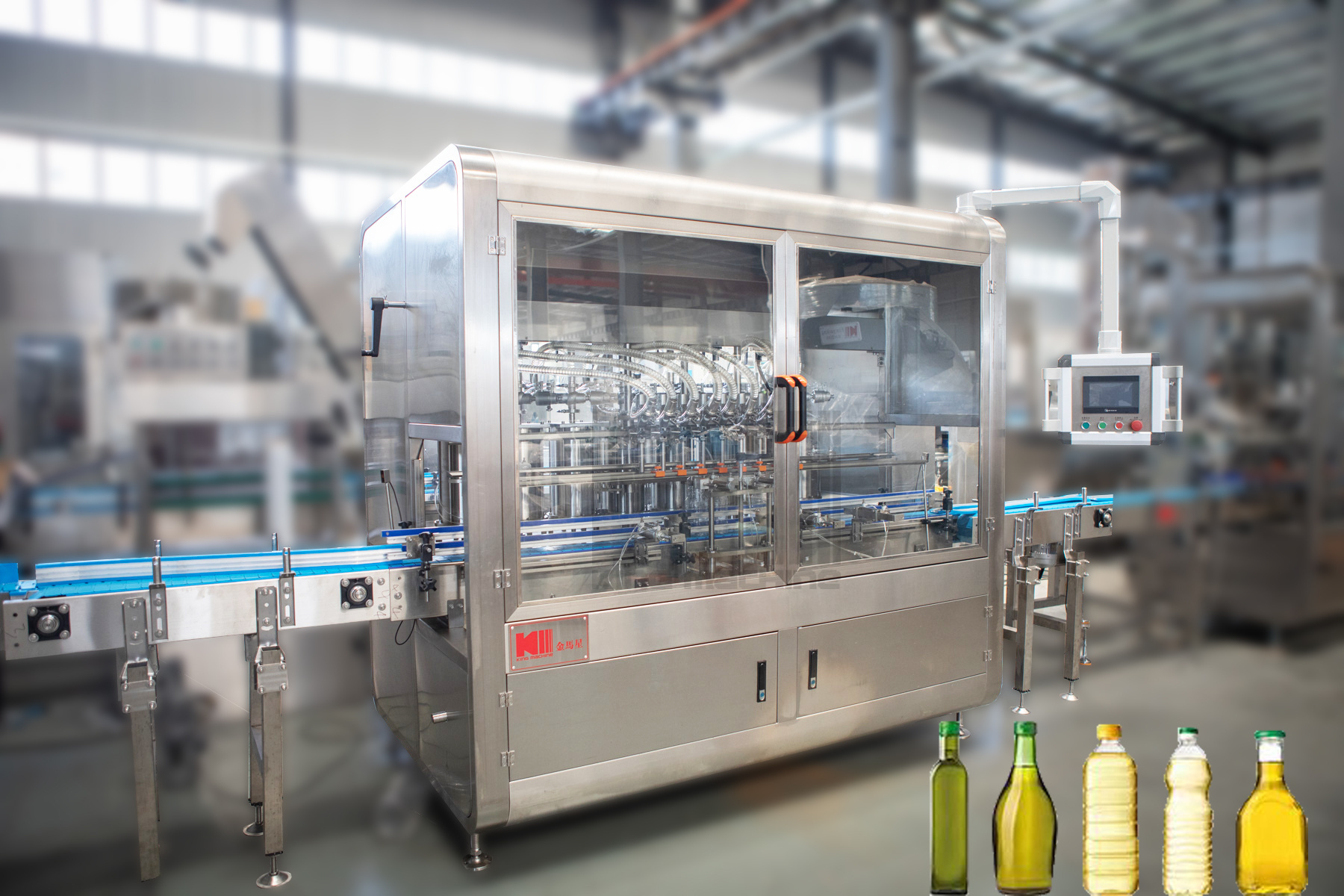 Edible Oil Filling Machine / Packing Machine For Plastic Bottles