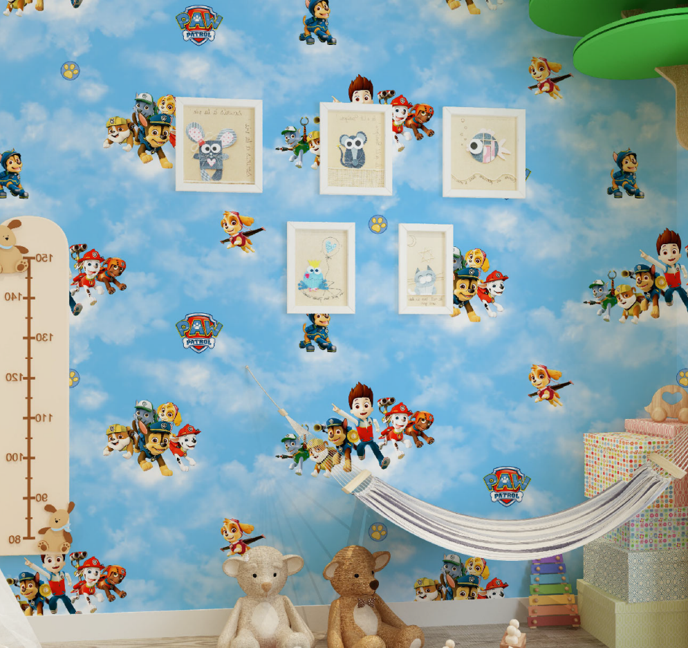 pvc self-adhesive waterproof and moisture-proof wallpaper cartoon bedroom children's room boys and girls dormitory wallpaper