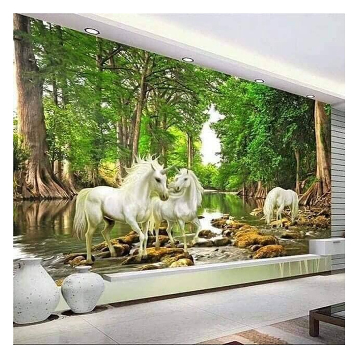 China Customized wall mural 3D 5D 8D 16D embossed wall decoration for home TV background