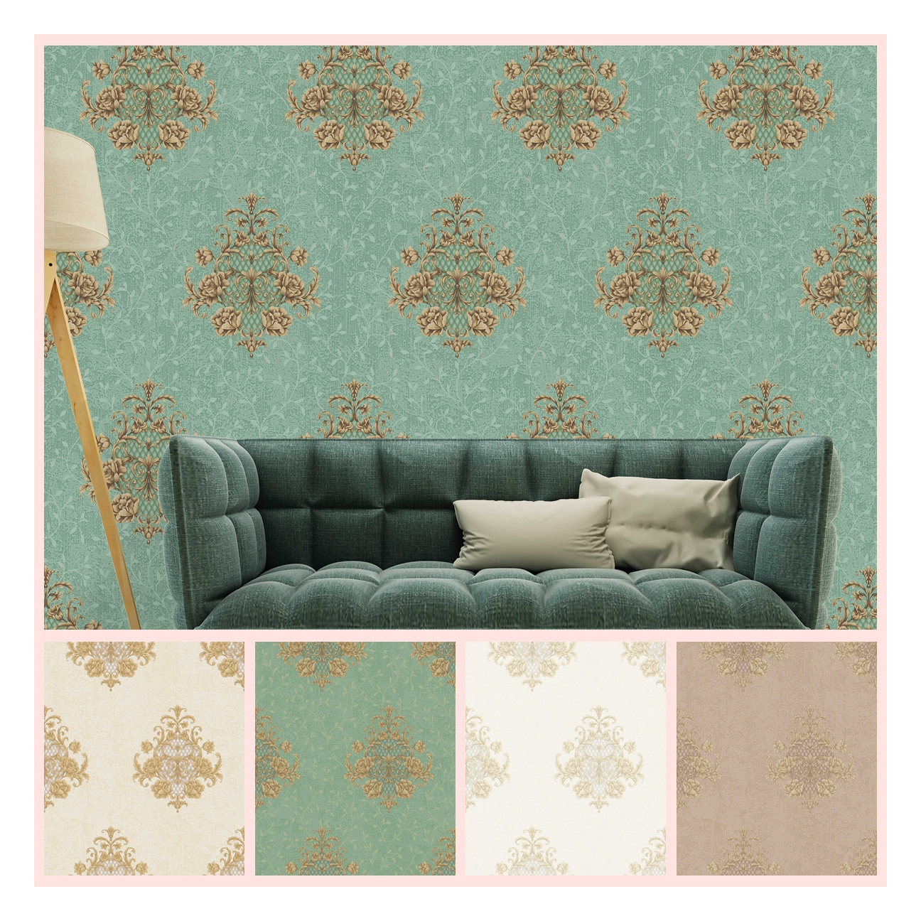 Designs 3d damask pvc wallpaper home wallpapers wall coating decorative wallpaper manufacturer