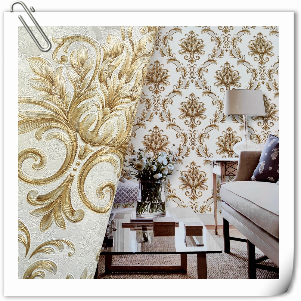 Damask designs wallpaper room 3d pvc wallpaper for walls decorative wallpaper for restaurant