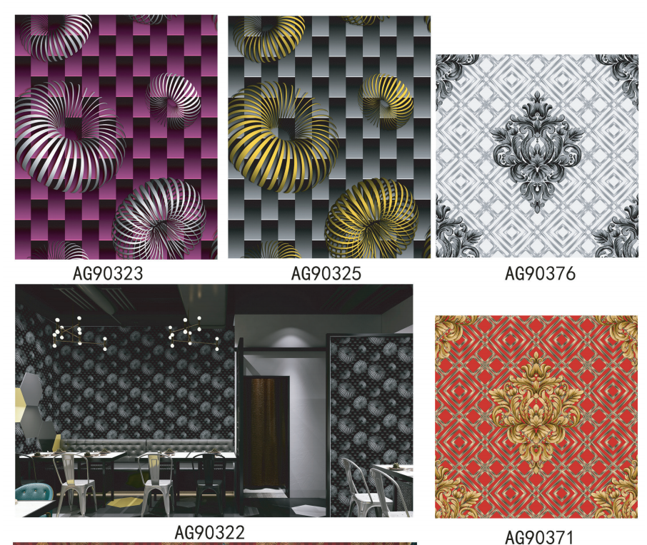 Modern Designs decorative wallpaper home decor 3d pvc textured Vinyl Wallpapers for room