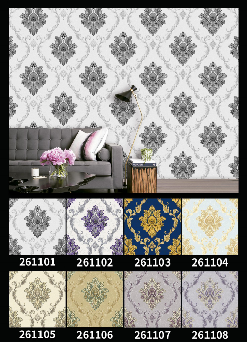 Sitting room stocklot 3D vinyl wallpaper manufacturer of China pvc interior wall coating wall paper