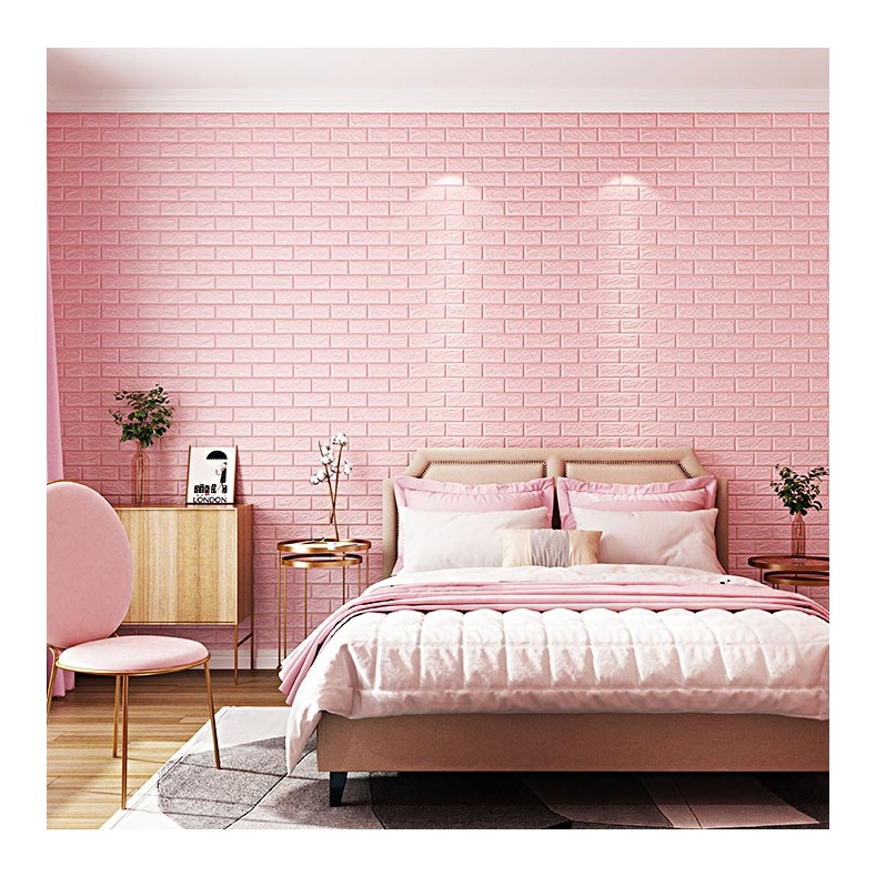 colourful Self adhesive foam wall sticker 3d brick wall sticker paper home decor