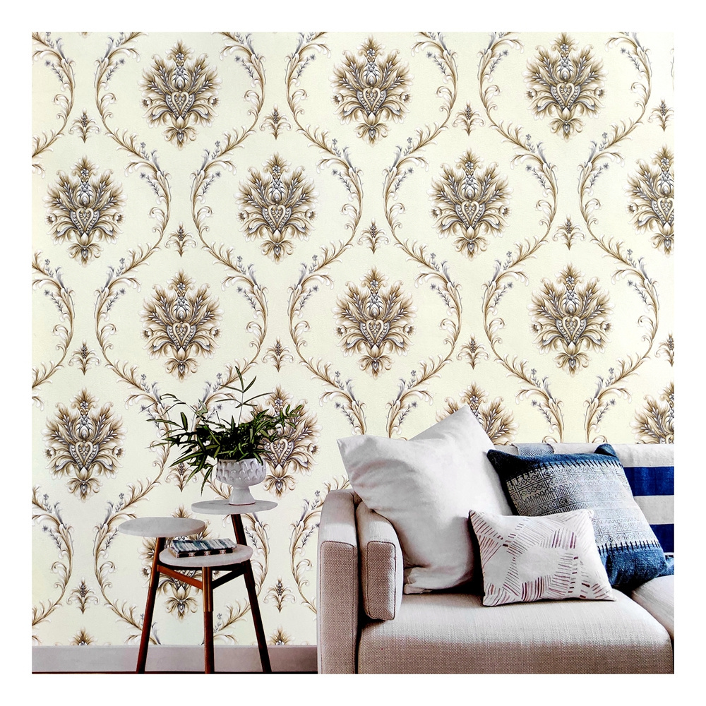 Damask designs wallpaper room 3d pvc wallpaper for walls decorative wallpaper for restaurant