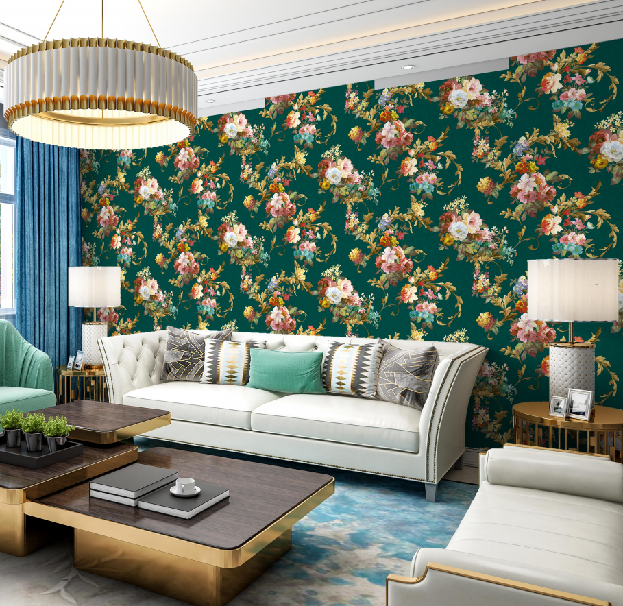 OEM new Peel and Stick 3D Wallpaper flower, Home Decor wallpaper rolls nature design for bedroom