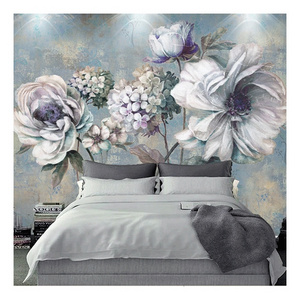 18D 16D 8D luxury High-quality decorative 3d 8d mura lflower wallpaper murals house