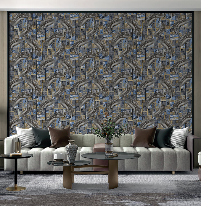 3D designs geometric Wall Paper Living Room, DecorationModern style Textured Wallpaper for Walls