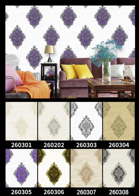 Sitting room stocklot 3D vinyl wallpaper manufacturer of China pvc interior wall coating wall paper