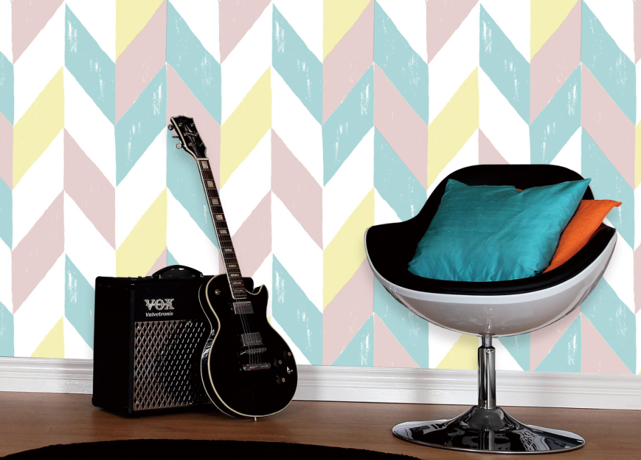 Stereo geometry square pattern wallpaper retro simple living room wallpaper for home deco