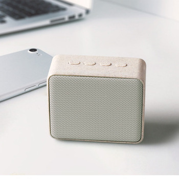 Eco friendly product 3W Wheat Straw speaker, support Micro SD & USB player