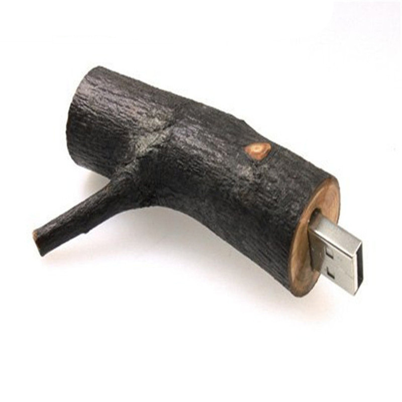 Newest Novelty Flash disk Wooden model usb 2.0 branch memory stick pendive 8GB 16GB 32GB thumb drive U disk mini gift