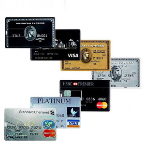 Credit Card USB Flash 8GB 4GB 16GB USB 2.0 flash stick 32GB Pen drive memory stick 64GB pendrive real capacity USB key