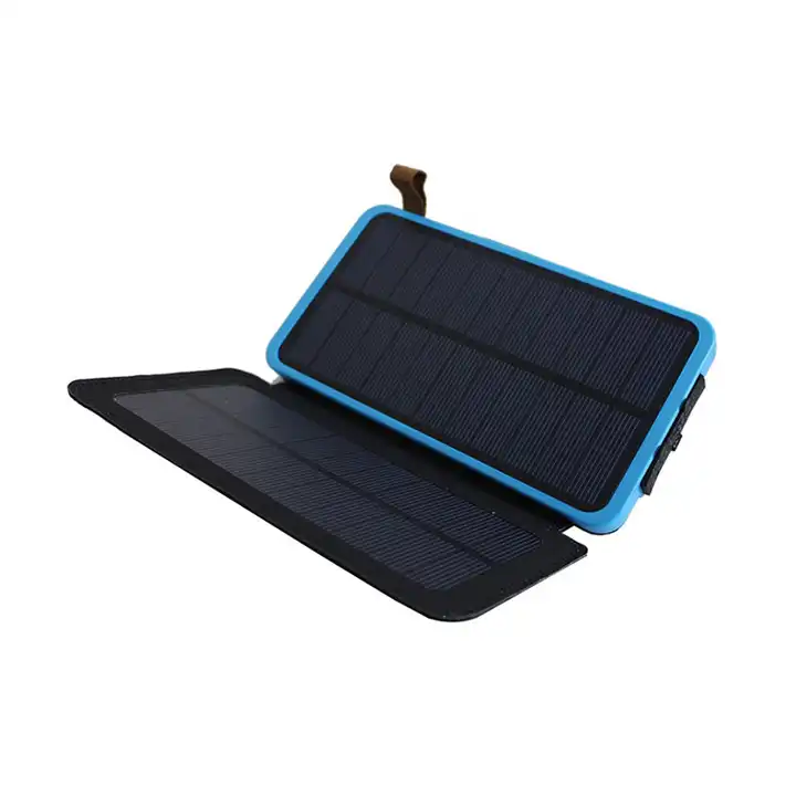 Foldable Solar Power Bank 20000mah Outdoor hiqh quality waterproof mobile cell phone charger solar power bank charger 20000mah