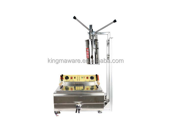 Automatic Street food snack churros cart churros making machine electric churros deep fryer with 4 molds