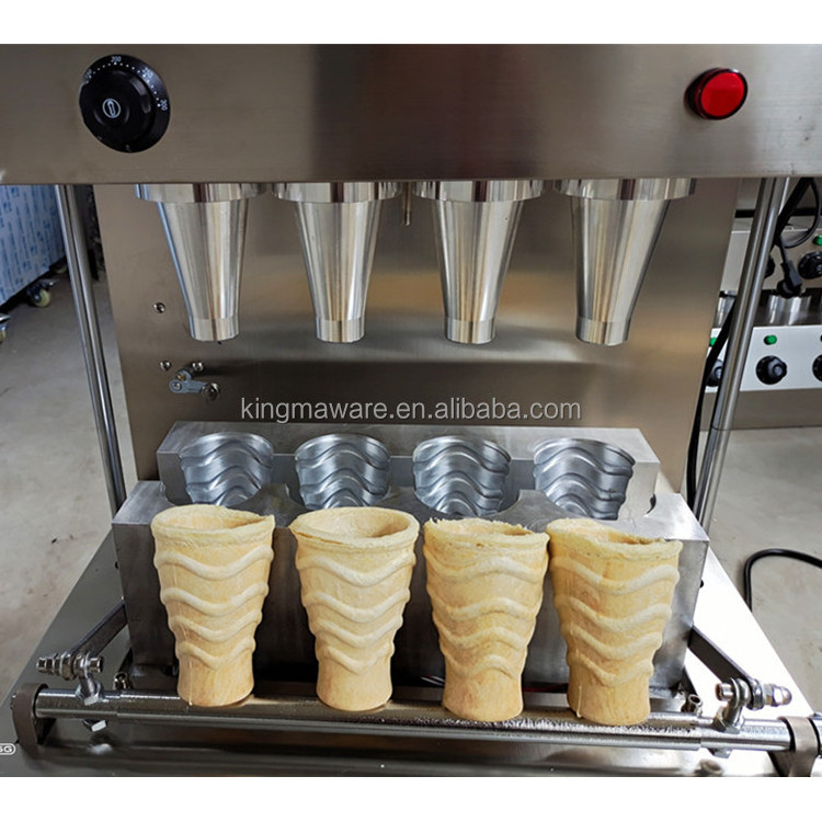 Pizza Cone Mould Maker Automatic Cone Baking Machine / Ice Cream Cone Making Machine / Pizza Waffle Cone Production Line