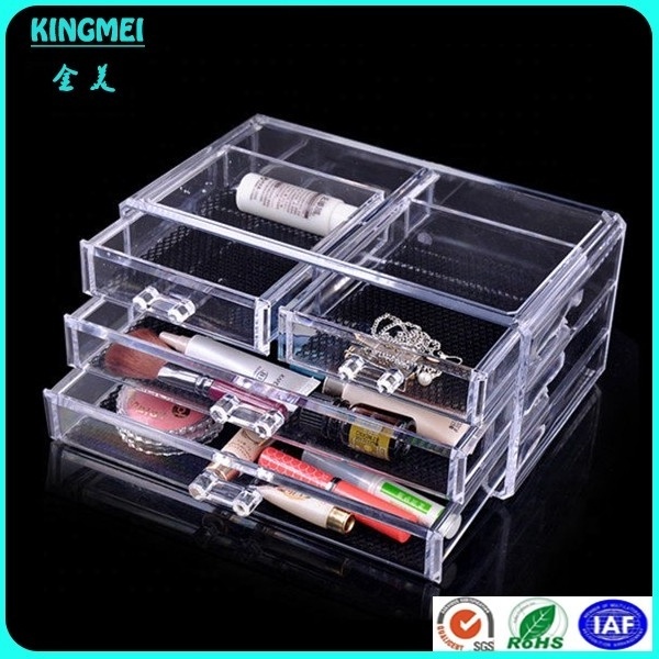 Makeup organize Acrylic Large Capacity Desk Case with Drawers for Cosmetics Lipsticks Jewelry Makeup Brush Storage Clear Makeup