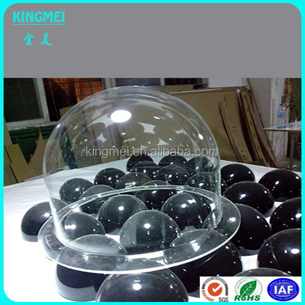 Custom Large Clear Acrylic Dome with Base Transparent colorful acrylic hemisphere acrylic half round ball