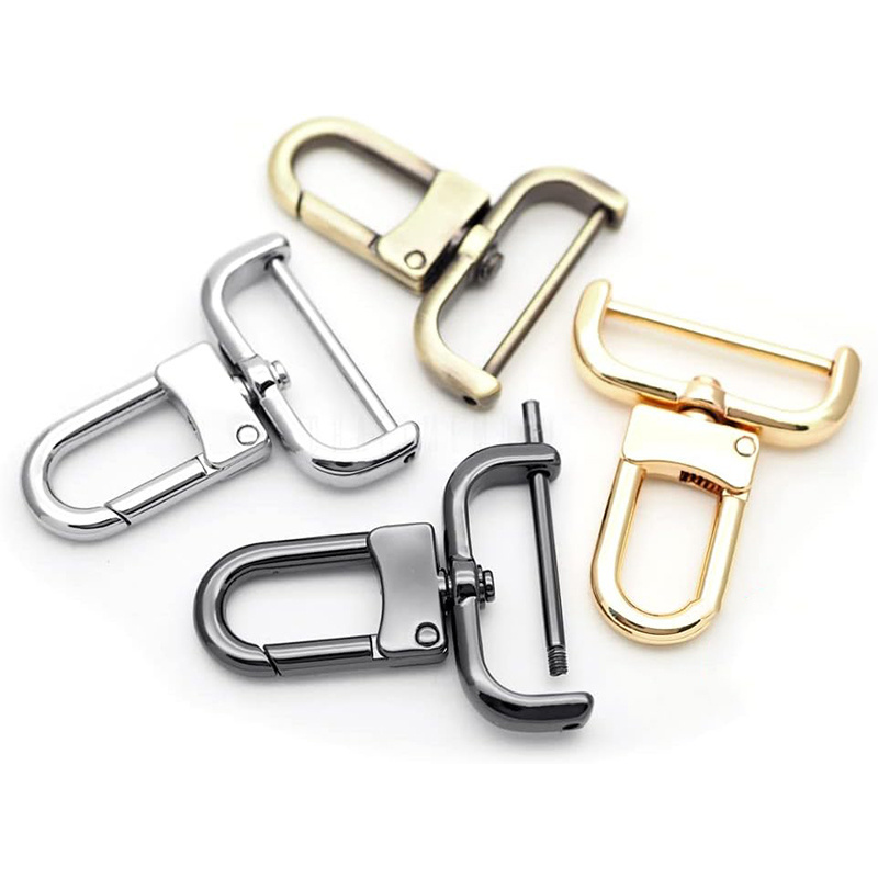 Replacement D-Rings Swivel Snap Hooks Push Gate Clip Lobster Claw Clasp DIY Leather Craft Purse