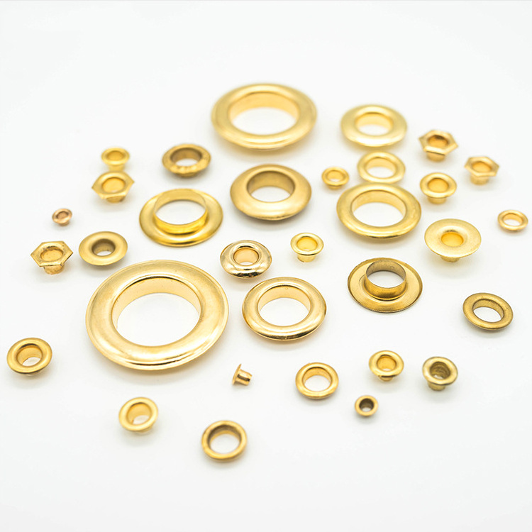 KingMing Customized Eyelets Custom All Sizes Available Stainless Steel and Brass Metal Grommet Garment Eyelets