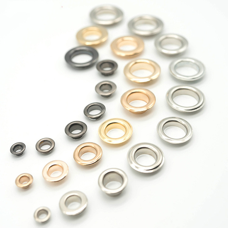 KingMing Customized Eyelets Custom All Sizes Available Stainless Steel and Brass Metal Grommet Garment Eyelets