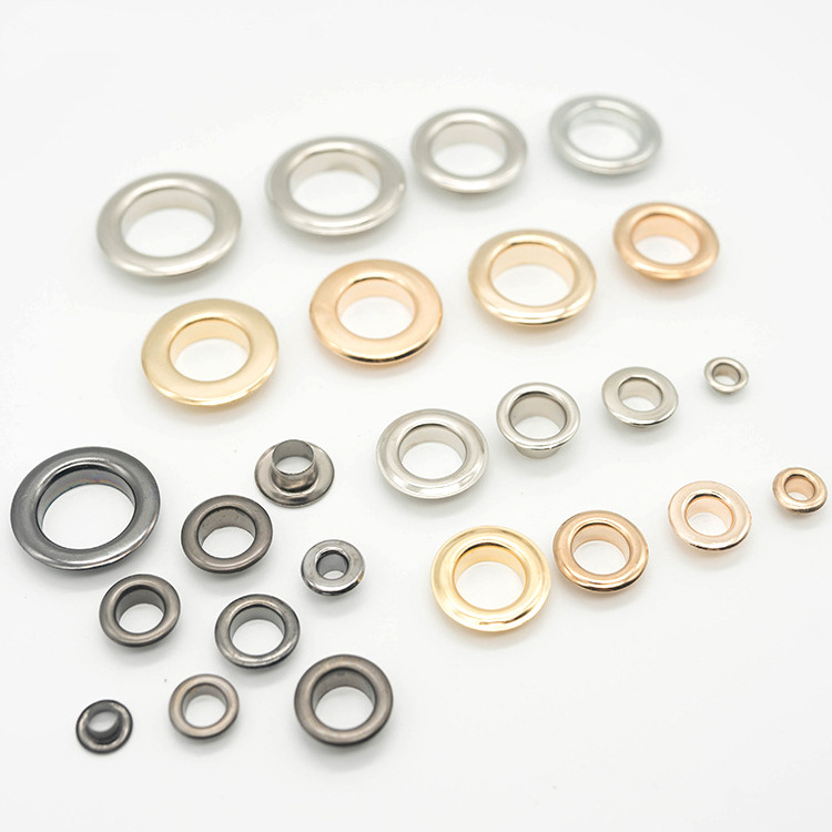 KingMing Customized Eyelets Custom All Sizes Available Stainless Steel and Brass Metal Grommet Garment Eyelets