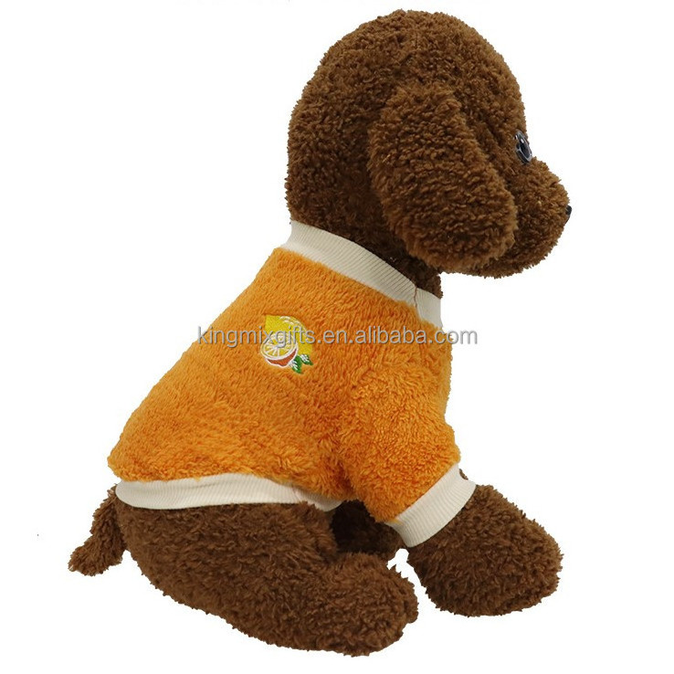 Kingmix OEM Custom Fleece Dog Sweater Soft Plush Fleece Dog Clothes Coats Pet Sherpa Hooded Sweatshirt for Winter