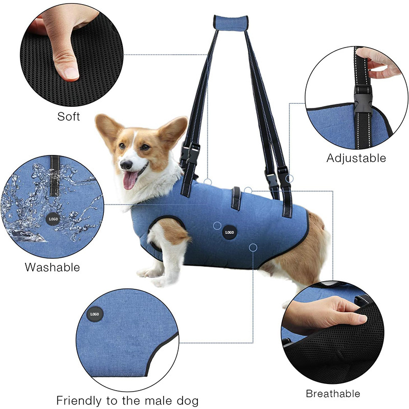 Disability Injury Elderly Dogs Stairway Assist Carrier Pet Lift Harness and Medical Pet Harness for Leg Weakness Aid