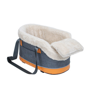 Dog Car Seat Pet Carrier - Car Booster Dog Seat Travel Bags with Easy Carrying Strap Pet Going Out Handbag for Winter