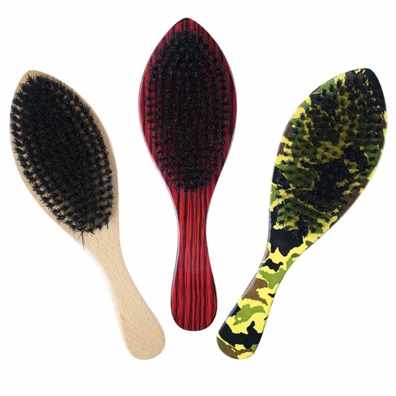 Custom Logo Wholesale Retail 100% Boar Bristle 360 Wave Brush For Boar Bristle Hair Man Facial Care Beard Brush