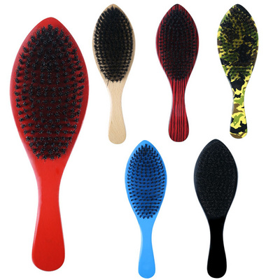 Custom Logo Wholesale Retail 100% Boar Bristle 360 Wave Brush For Boar Bristle Hair Man Facial Care Beard Brush