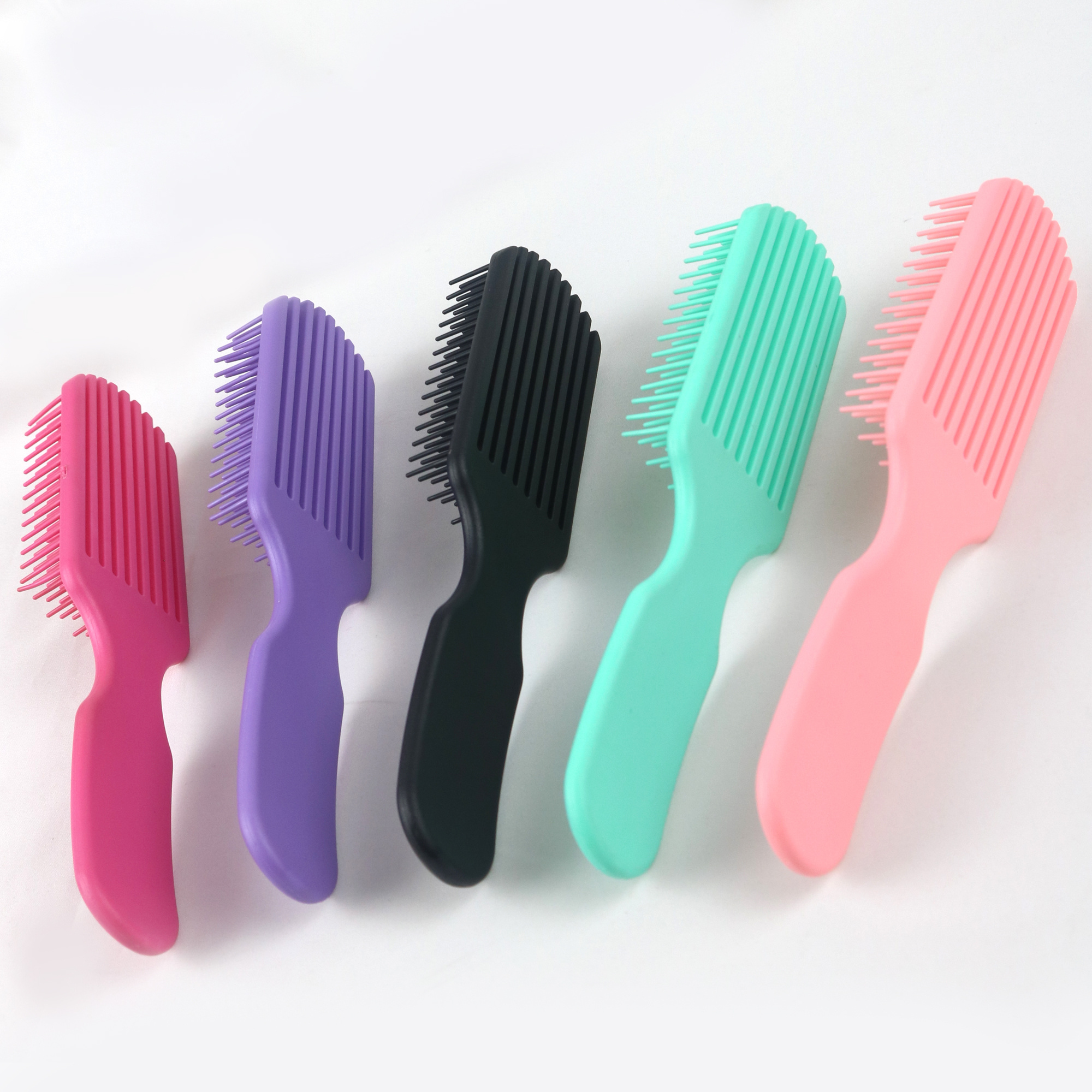 5 Color Women Tangled Hairbrush Scalp Massage Portable Comb Wet and Dry Curly Hair Comb Nine Claw Brush Salon Hair Styling Tool